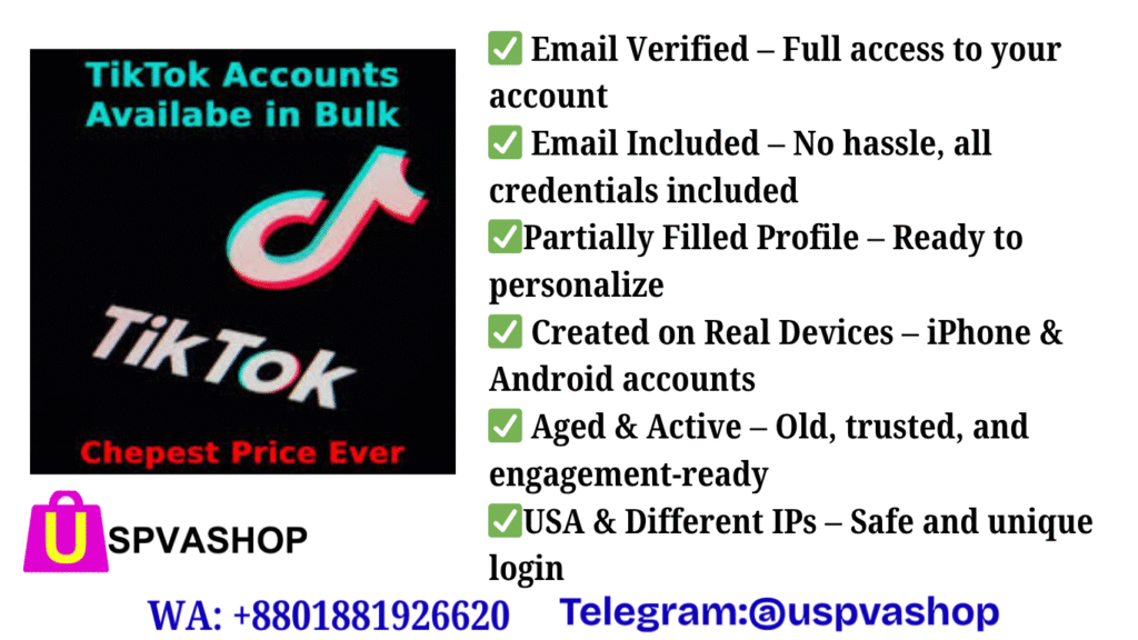 Buy bulk tiktok Accounts